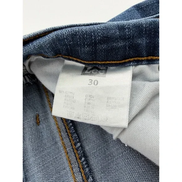Lee Womens Jeans Medium Wash Blue Denim‎ Straight Leg Size 30 Casual Comfortable - Picture 4 of 7